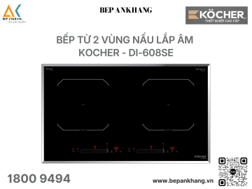 Bếp từ 2 vùng nấu Kocher DI-608SE - Made in Malaysia